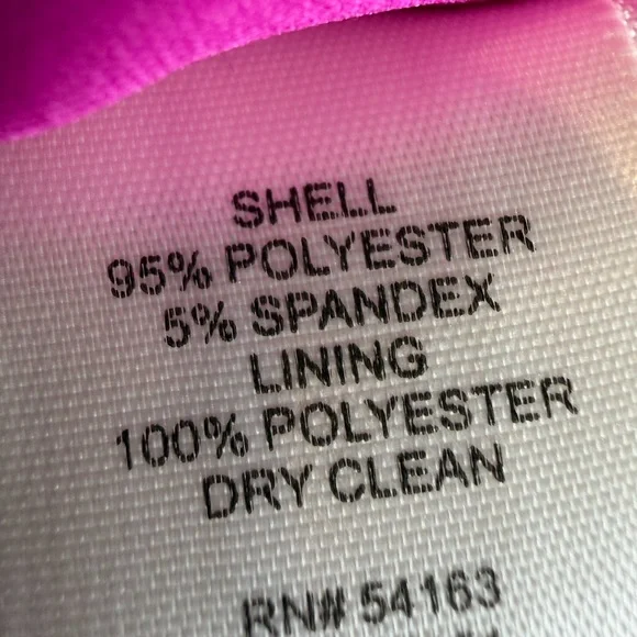 NWT Size 16 Stretch Women's Fuchsia Sheath Dress with Side Drape - Picture 9 of 9